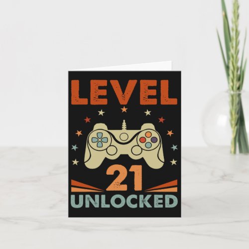 Level 21 Unlocked Video Gamer 21st Birthday 21 Yea