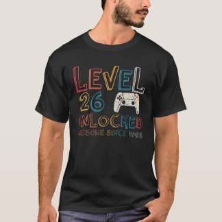 Level 26 Unlocked Awesome Since 1995 Vintage 26Th T-Shirt