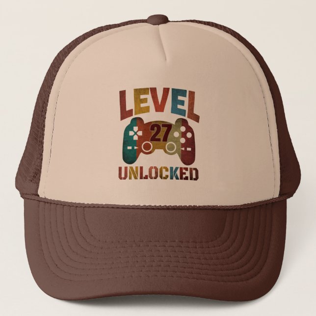 LEVEL 27 UNLOCKED  TRUCKER HAT (Front)