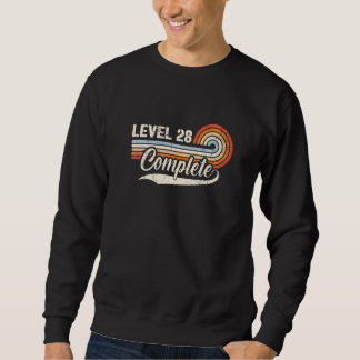 Level 28 Complete 28th Wedding Aniversary For Him Sweatshirt