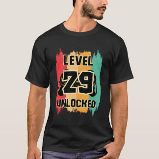 Level 29 Unlocked 29 Years Old For Men Gift 29Th B T-Shirt