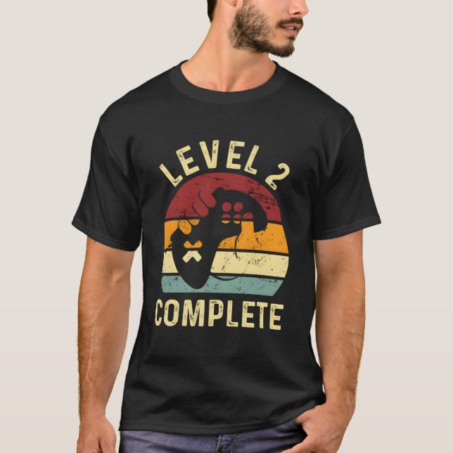 Level 2 Complete 2 Year Anniversary 2Nd Wedding Fo T-Shirt (Front)