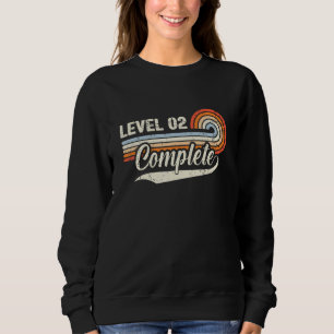 Level 2 Complete 2nd Wedding Anniversary for Husba Sweatshirt