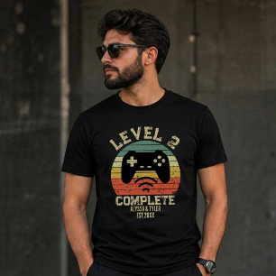 Level 2 Complete Gamer Wedding Retro T-Shirt