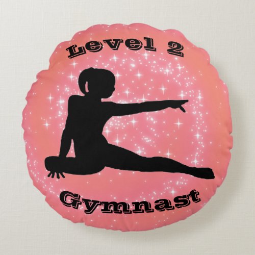 Level 2 Gymnast Round Pillow