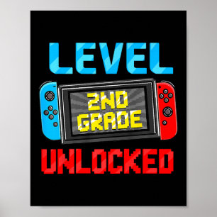 Level 2nd Grade Unlocked Ck To School First Day Bo Poster