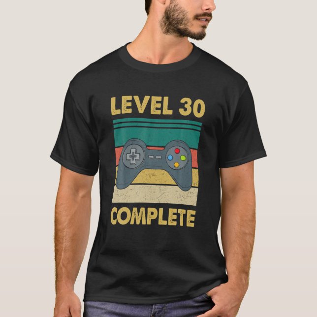 Level 30 Complete Video Gamer - 30Th Wedding Anive T-Shirt (Front)