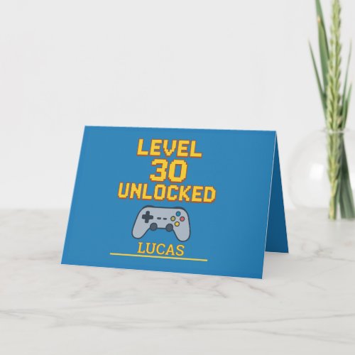Level 30 Unlocked Personalized Gamer Birthday 