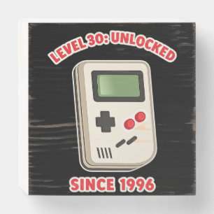 Level 30 Unlocked Since 1996 Wooden Box Sign