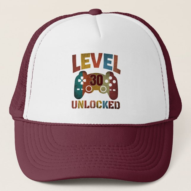 LEVEL 30 UNLOCKED TRUCKER HAT (Front)