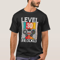 Level 30 Unlocked Video Game 30th Birthday Kids