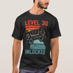 Level 30 Unlocked Video Gamer 30th Birthday Men Bo T-Shirt