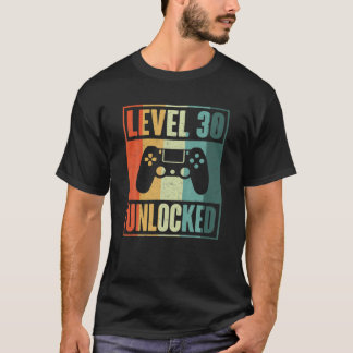 Level 30 Unlocked Video Gamer Funny - 30Th Birthda T-Shirt