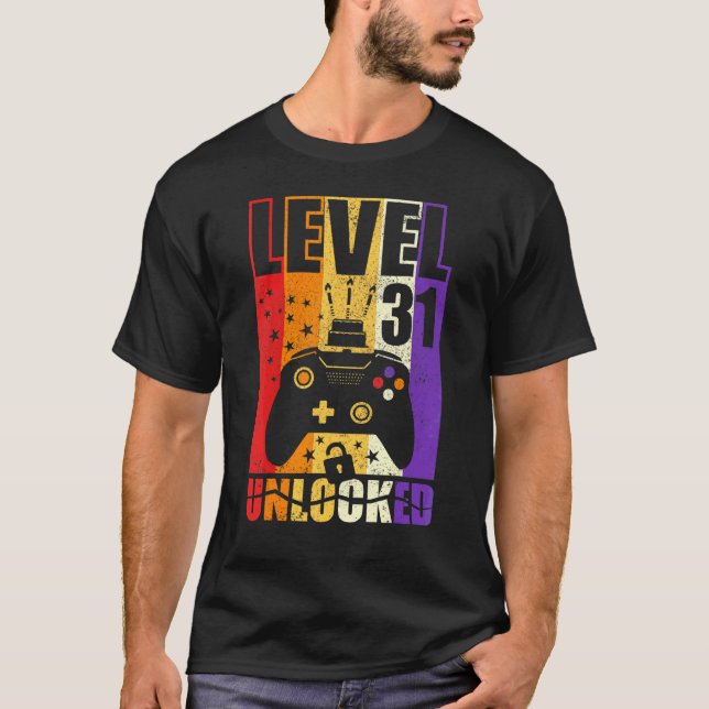 Level 31 Unlocked Birthday Level Up 31st Birthday  T-Shirt (Front)