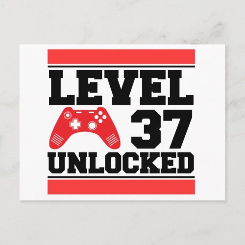 Level 37 Unlocked Postcard