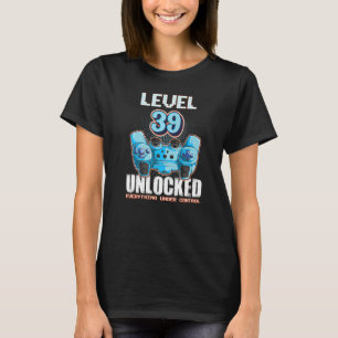 Level 39 Unlocked Boys Girls 39th Birthday 39 Year T-Shirt