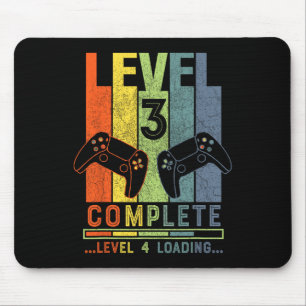 Level 3 Complete Gamer Gift 3 Years Wedding Annive Mouse Pad