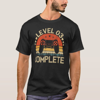 Level 3 Complete Retro Gamer Graphic 3rd Anniversa T-Shirt