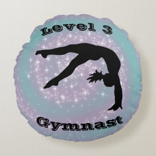 Level 3 Gymnast Round Pillow