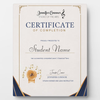 Level 3 Piano Plaque