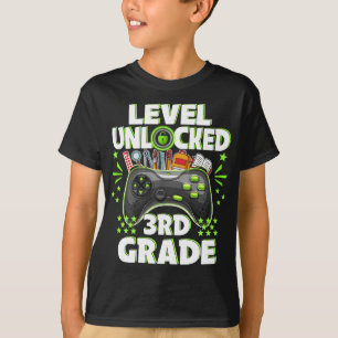 Level 3rd Grade Unlocked Back To School First Day T-Shirt