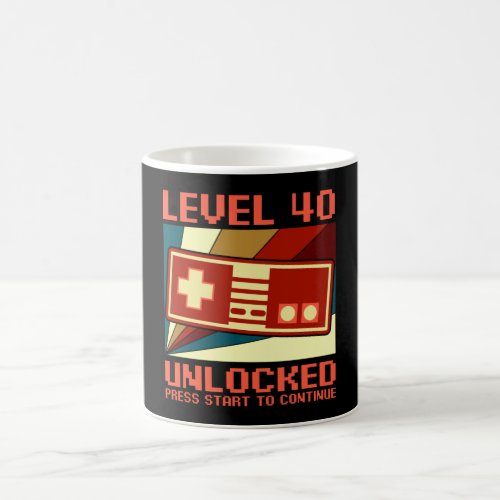 LEVEL 40 UNLOCKED 40 Birthday Gift Gamer Coffee Mug