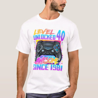Level 40 Unlocked Awesome T-Shirt