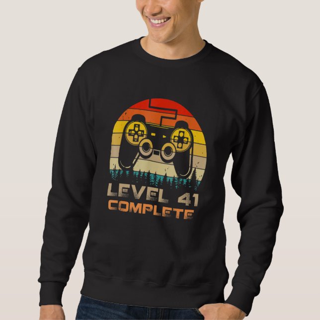 Level 41 Complete  Celebrate 41st Wedding Annivers Sweatshirt (Front)