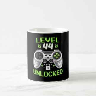Level 44 Unlocked 44 Years Old Birthday Gift Coffee Mug