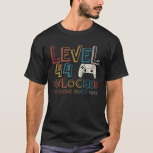 Level 44 Unlocked Awesome Since 1977 Vintage 44Th T-Shirt