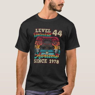 Level 44 Unlocked Awesome Since 1978 44Th Birthday T-Shirt