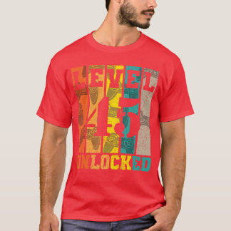 Level 45 Unlocked 45th Birthday Gaming Gamer Boys T-Shirt