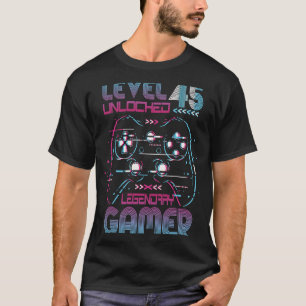 Level 45th Birthday Gamer Vintage 1978 Man T-Shirt