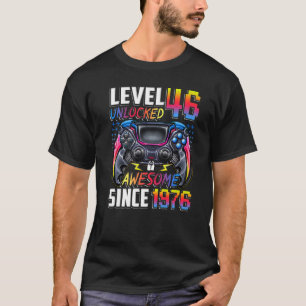 Level 46 Unlocked Awesome Since 1976 46th Birthday T-Shirt