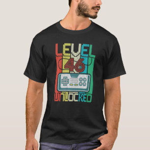 Level 46 Unlocked Video Gamer 46th Birthday T-Shirt