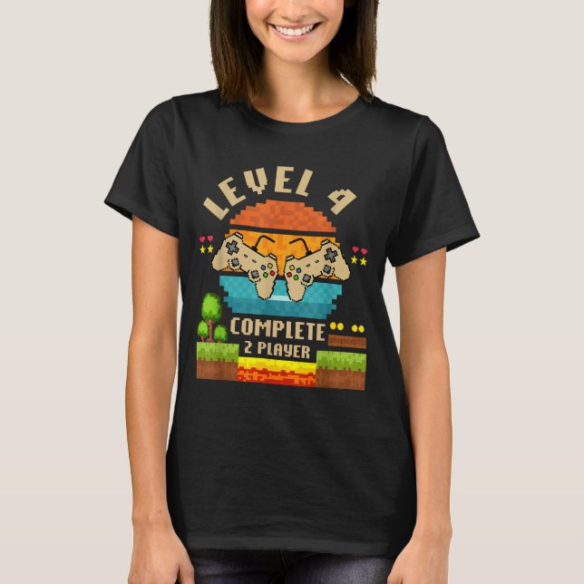 Level 4 Complete 4 Years Anniversary Video Game Gi T-Shirt (Front)