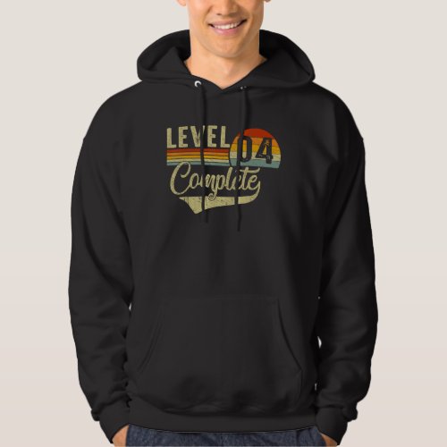 Level 4 Complete Retro Video Gamers Couple 4th Ann Hoodie