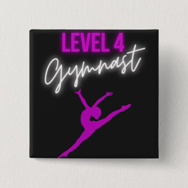 Level 4 Gymnast Button (Front)