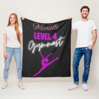 Level 4 Gymnast Personalized Fleece Blanket