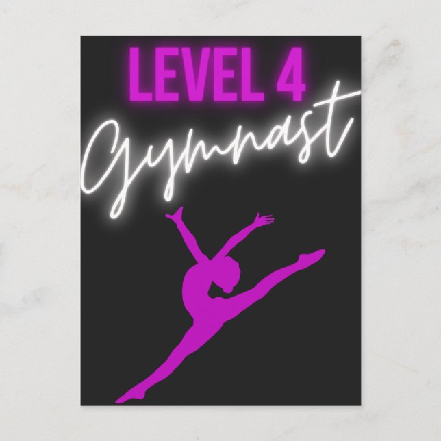 Level 4 Gymnast Postcard (Front)