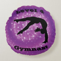 Level 4 Gymnast Round Pillow