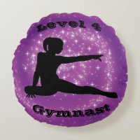 Level 4 Gymnast Round Pillow