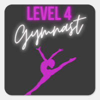 Level 4 Gymnast Square Sticker