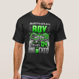 Level 4 Unlocked Awesome Since 2018 4th Birthday G T-Shirt