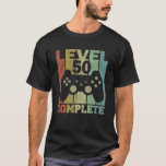 Level 50 Complete 50 Years Birthday Gift For Men A T-Shirt<br><div class="desc">Level 50 Complete 50 Years Birthday Gift for Men and Women</div>