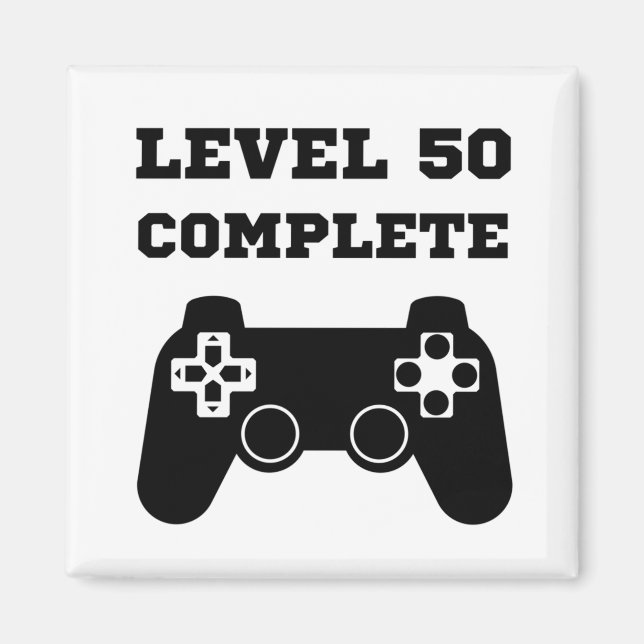 Level 50 complete 50th birthday magnet (Front)