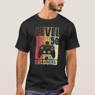 Level 50 Unlocked Birthday Level Up 50th Birthday  T-Shirt