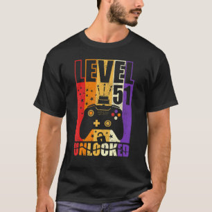 Level 51 Unlocked Birthday Level Up 51st Birthday T-Shirt