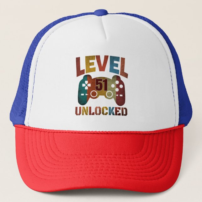 LEVEL 51 UNLOCKED  TRUCKER HAT (Front)