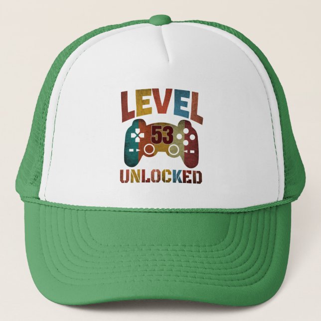 LEVEL 53 UNLOCKED   TRUCKER HAT (Front)